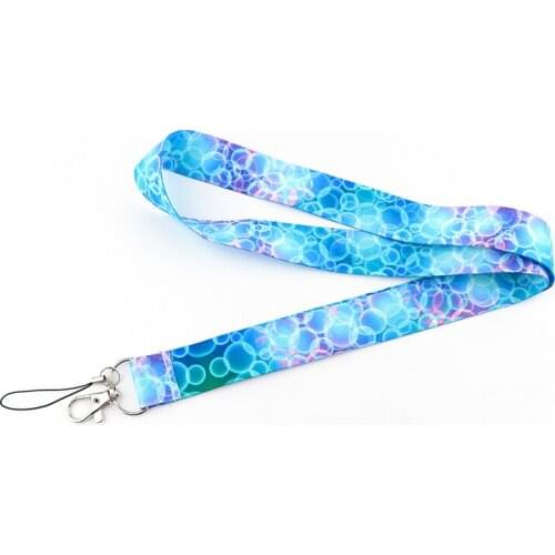 Pink Blue Bubble Neck Strap Lanyards ID badge card holder keychain Mobile Phone Strap Gift Ribbon webbing necklace