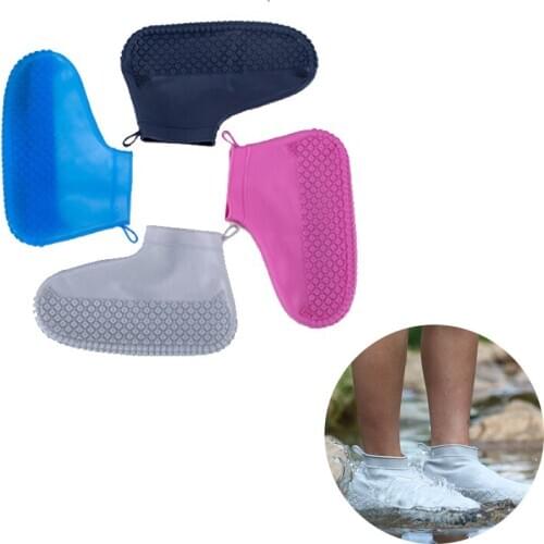 Waterproof Overshoes Shoe Cover for Rain Boots Protector Silicone Reusable Washable Anti-Slip Shoes Case Unisex Man Woman Shoes