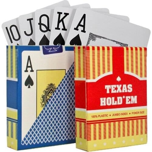 High Quality Texas Hold Poker PVC Plastic Waterproof Playing Cards Table Board Game Party Bar Pub Props Home Travel Games Poker