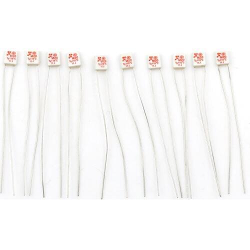 10Pcs/lot M20 TF 115 Celsius Thermal Fuse 250V 2A Square Circuit Cut Off 2 Pin Temperature Thermal Fuse