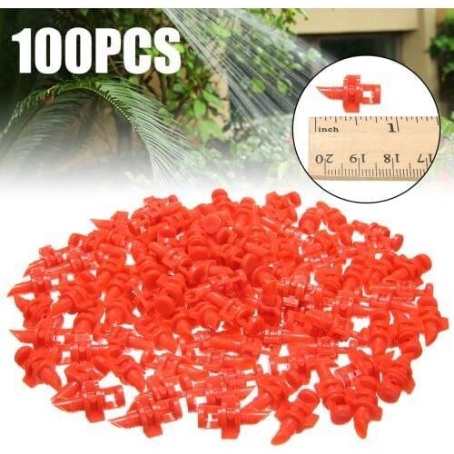 100PCS Simple Refraction Nozzle Sprinkler Head 360 Degree Angle Garden Fruit Tree Irrigation Mist Sprayer for Trees Greenhouse