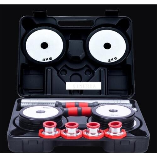 15kg Dumbbell Set With Bar Rod Solid Pure Steel Weight Lifting Set Home Gym Barbells Dumbbell Weight Lifting Sports Training