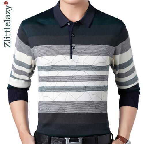 2020 Brand Casual Striped Fitness Long Sleeve Polo Shirt Men Poloshirt Jersey Luxury Mens Polos Tee Shirts Dress Fashions 81003