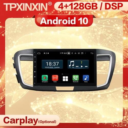 4+128G Carplay 2 Din Android Stereo Receiver For HONDA ACCORD 9 2012 2013 2014 2015 2016 2017 Video Radio Audio Player Head Unit
