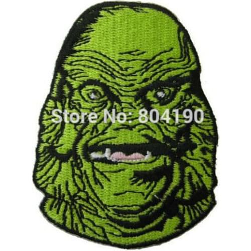 4" GREEN CREATURE CULT CLASSIC MONSTER MOVIE TV HORROR FILM BADGE MILITARY IRON ON PATCH Iron On Patch rock applique