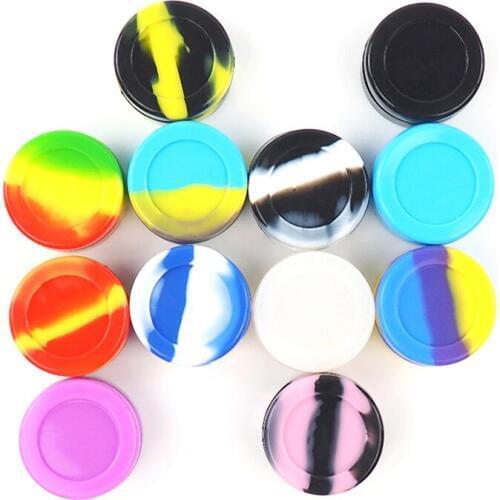 5pcs silicone 7ml silicone containers for wax non stick food grade silicone bho container jar oil container for cigarette