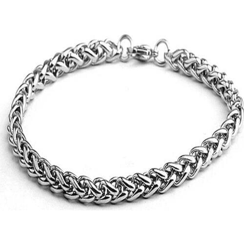 Bracelet mens stainless steel chain on hand steel friendship bracelet hip hop couple bracelet boyfriend gift for man accessories