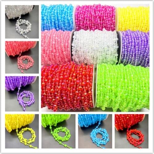 1 Yards 3-8mm Artificial Pearls Flower Ball Beads Chain Garland Flowers Wedding Party Decoration Diy Accessories