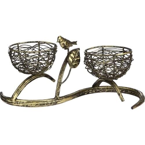 Vitale Rumi 2 Pieces Bird Nest Decorative Candle Holder
