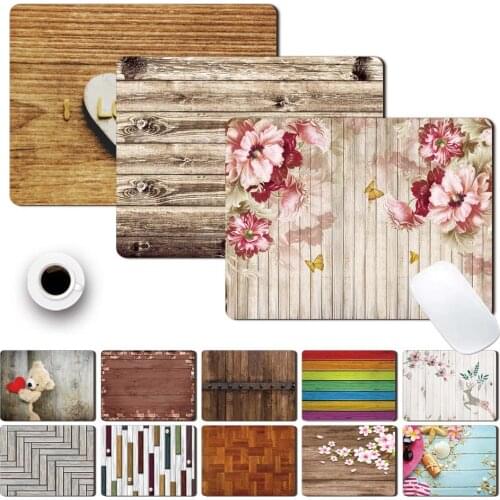 Smooth Game Mouse Mat PU Leather Waterproof Home Office Computer Mouse-pad Wood Pattern Print Series Gaming Accessories Mousepad