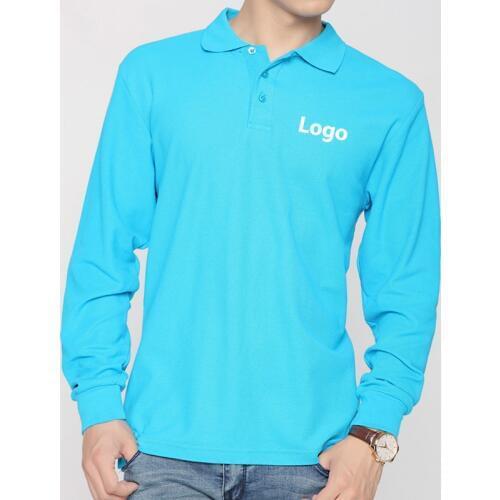 Customized Printing Design Your Own Logo Text Men Long Sleeve Shirt Jerseys Mens Solid Casual Polo Shirts Tops Work Clothes