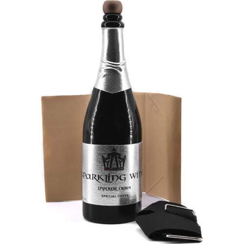Enjoyer Vanishing Champagne Bottle Can Pour Liquid Close-up Magic Tricks Magician Stage Illusion Gimmick Props (Black)