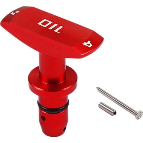 RED 1999-2011 Billet Oil Dipstick Handle Dip Stick For Oil Caliper Ford Mustang Dodge Jeep GT V8 GT500