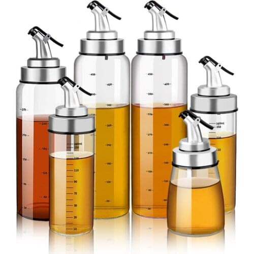 Creative Transparent Scale Seasoning Sauce Bottle Glass Storage Bottles Spice Oil Spray Vinegar Dispenser Kitchen Cooking Tools