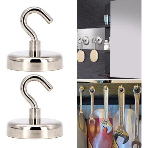 Magnetic Hooks Powerful Heavy Duty Neodymium Magnet Refrigerator Surfaces Not Scratch Super Heavy 3.5kg Suction for Cup Key