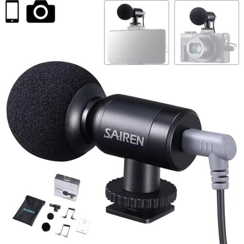 Ulanzi Sairen Nano Ultra Mini Record Microphone For Gopro 9 8 7 6 Vlog Mic Smartphone SLR Camera Microphone for Sony A6400 A6300
