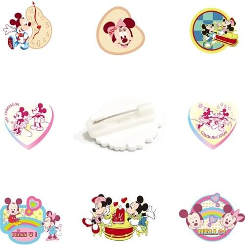 Disney Mickey Mouse Fashion Brooch Accessories Brooch Gifts For Friends Resin Acrylic Shirt Badge Brooch Jewelry Souvenir