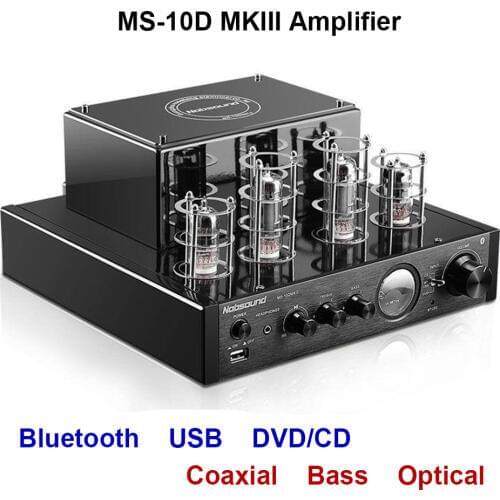 Nobsound MS-10D MKII MS-10D MKIII Amplifier Vacuum Tube Amplifier Support Bluetooth USB optical Coaxial Bass DVD CD input