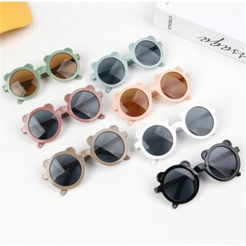Seemfly Cute Candy Color Round Children Sunglasses New Kids Outdoor Protection UV400 Sunglasses Boys Girls Travel Party Eyewear