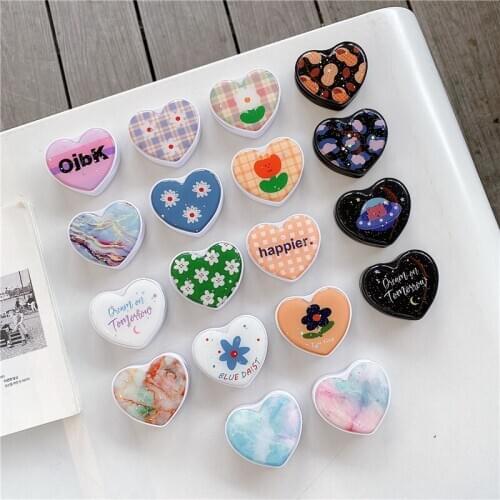 Suitable For Huawei And Xiaomi Gradient Rainbow Red Flower Folding Stand Ring Holder Universal Phone Suitable For iPhone 12 Pro