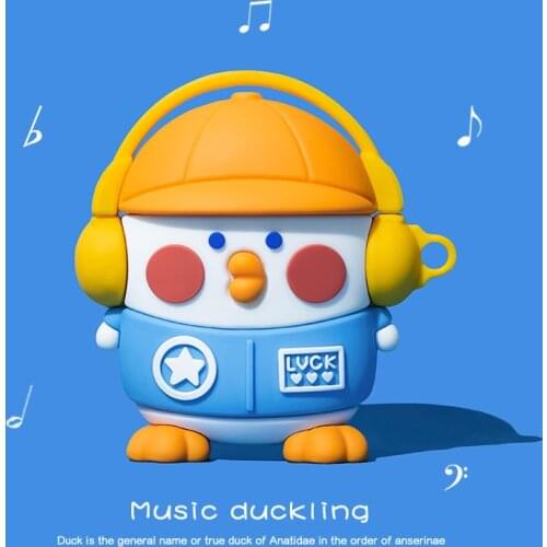 Cartoon Chicken Penguin For Apple Airpods1 / 2 / Pro 3 Earphone Cases Protective Cover Silicone Wireless Bluetooth Earphone Case