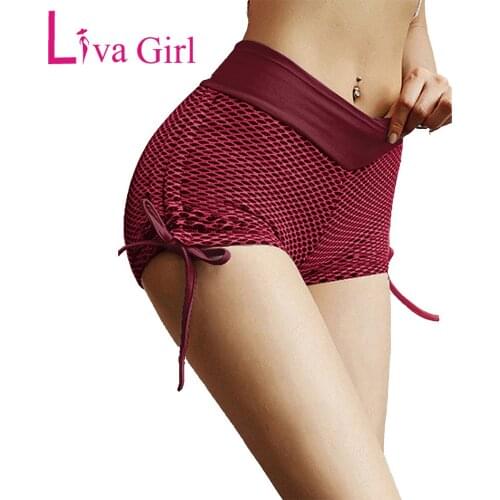 LIVA GIRL 2021 Summer Side Drawstring Anti Cellulite High Waist Scrunch Butt Lift Shorts Woman Casual Sport Slim Yoga Shorts XL