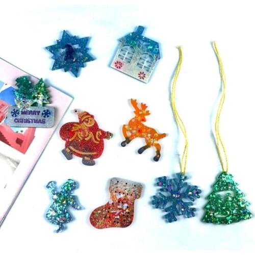Y1UE Silicone Mold for DIY Keychain Necklace Charms Epoxy Resin Jewellery Making