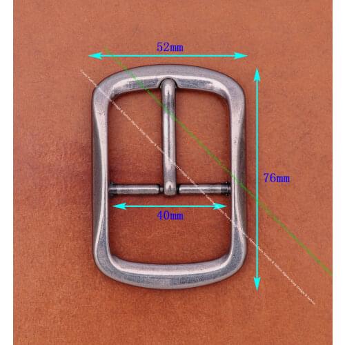 Quality Strong Heavy Duty Solid Antique Silver Plated Men Center Bar Leathercraft Jeans Belt Buckle Replacement Fit 40mm