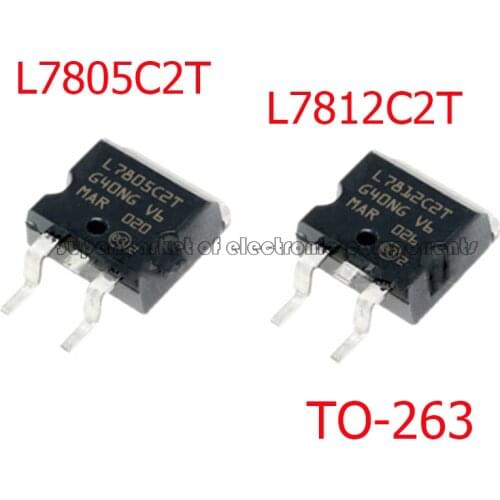 5PCS L7805C2T L7812C2T Three-terminal voltage regulator new TO-263 SMD