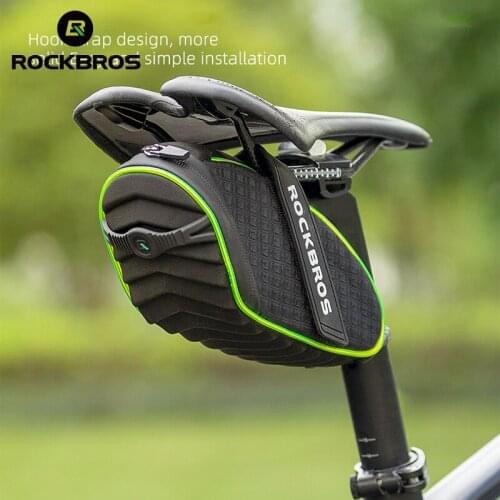 ROCKBROS Luminous Bike Bag Shockproof Bicycle Saddle Bag Cycling Rear Seatpost Bag With Rain Cover MTB Bike Accessories
