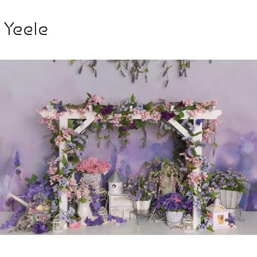 Yeele Photocall Birthday Backdrops Flowers Interior Baby Shower Wood Door Photographic Background Photography For Photo Studio
