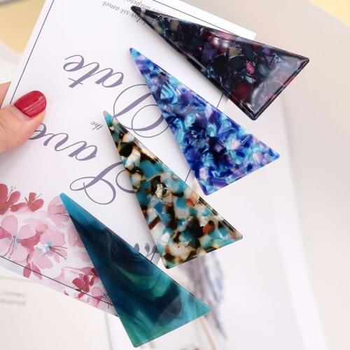 Fashion Hair Clips for Girls Hairpin Elegant Marble Texture Triangle Hair Clips for Women Hair Clip Barrette Hair Accessories