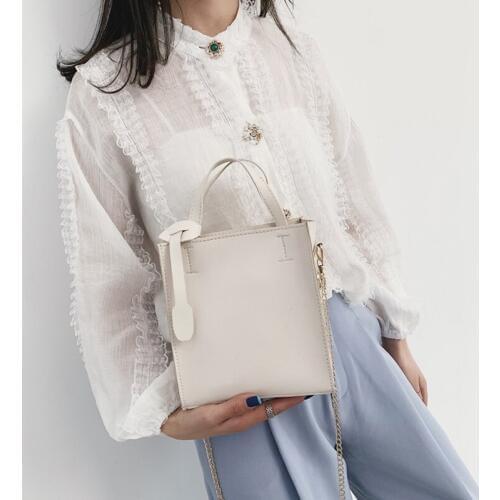 Women Waterproof Candy Color Leather Shoulder Bag with Adjustable Metal Chain Best Sale-WT