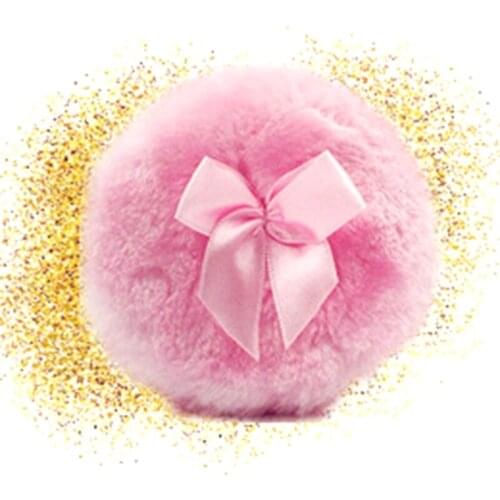 1 Pack 4 Inch Large Powder Puff Soft Plush Powder Puff Body Puff with Transparent Storage Box C1FF