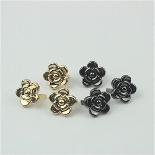10PCS /lot luggage bag handbag hardware accessories Rose flower handbag decoration button shoes material clothing accessories