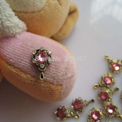 MD-550 10pcs Fancy Rhinestone Mirror Deco Metal Charms Metal Deco Charms Nail Art
