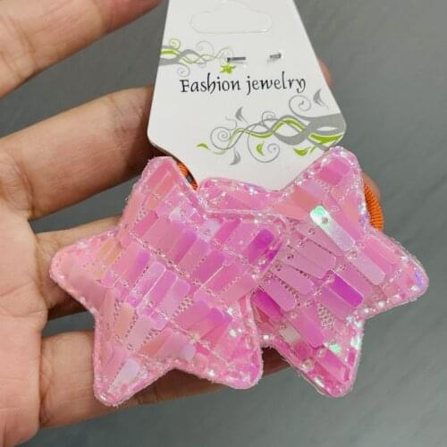 2Pcs/lot Shiny Star Princess Headwear Baby Headdress Children Hair Ropes Girls Hair Accessories Kids Elastic Hair Bands