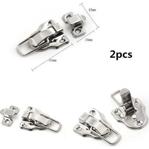 2Pcs/lot Vintage Jewelry Wood Box Hasps Drawer Latches Furniture Hardware 40*56MM Decorative Suitcases Hasp Latch Buckle Clasp