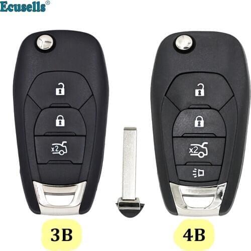 3/4 Buttons Replacement Flip Remote Key Shell Case Fob for Chevrolet Cruze Aveo 2014-2017
