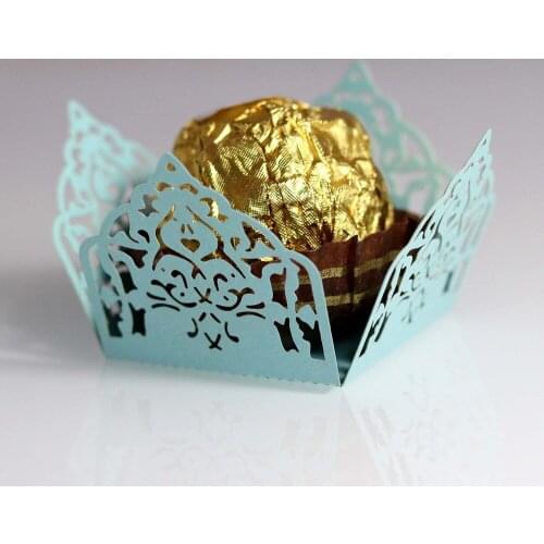 50pcs Flower Chocolate Wrappers Paper Candy Box Bar Wedding Favors And Gifts Party Supplies Birthday Party Decorations