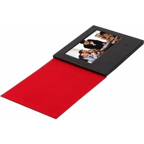 7inch lcd screen A5 size leather hd video Brochure Universal Video Greeting Cards watching booklet for Advertising busines