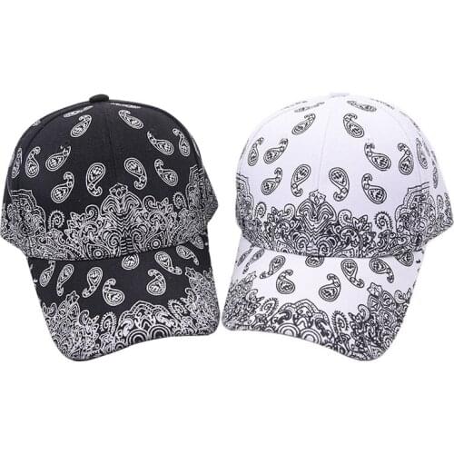 Paisley Printing Adjustable Baseball Cap Hip Hop Velcro Unisex Spring Summer Outdoor Shading Dad Hat Peaked Cap