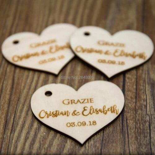 Wood Laser cut Heart Thank you wedding tags,rustic Mr&Mrs Wedding favor , Wedding Grazie tags,wooden favor decorations