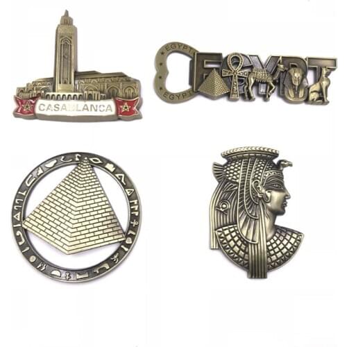 The Egyptian Pyramids Pharaoh Fridge Magnet Decor Casablanca Morocco Metal Refrigerator Sticker Home Decor Kitchen Accessories