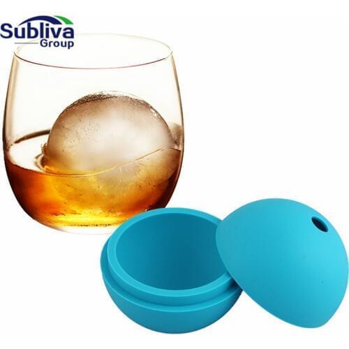 Ice Cream Maker Ice Ball Mold Whiskey Cocktail Silicone Sphere Round Ball Ice Cube Tray Maker Mold for Party Bar Kitchen Tools