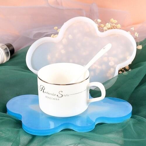 Resin Molds Clould Shape Silicone Coaster Mould Epoxy Cup Mat Tray Casting Making Mold Diy Home Decoration Supplie Tools