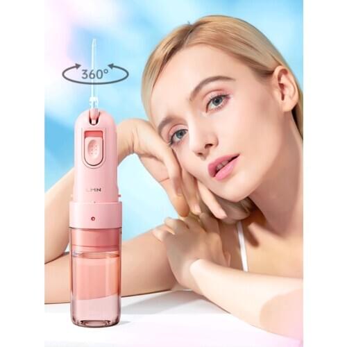 LMN L9 Oral Irrigator USB Rechargeable Water Jet Flosser Portable Dental Floss 150ML Water Tank Waterproof Teeth Cleaner 5 Tips