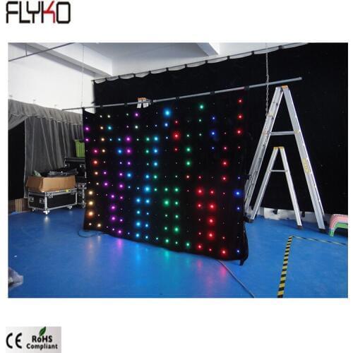 China xxx images led curtain display details P18cm 2x3m SD/PC controller DMX for DJ Boothes Stage Bar