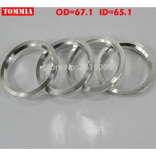 TOMMIA Alloy Wheel Hub Centric Spigot Rings 67.1 - 65.1 wheel Spacer Set of 4