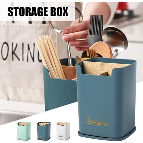 Tableware Storage Case for Kitchen 3 Cells Drainable Dishware Organizer with Detachable Slot & Water-collecting Plate TN